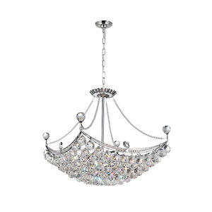 8 Light Chandelier with Chrome Finish