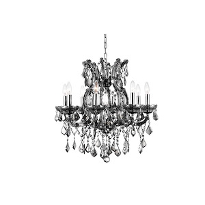 Maria Theresa - 9 Light Up Chandelier-25 Inches Tall and 24 Inches Wide - 1277213