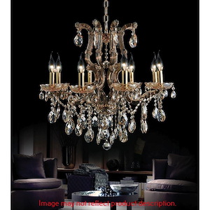 Colossal - 8 Light Up Chandelier-26 Inches Tall and 28 Inches Wide