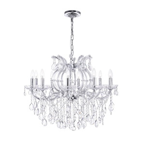 Colossal - 10 Light Up Chandelier-25 Inches Tall and 32 Inches Wide - 1277216