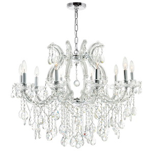 Colossal - 10 Light Up Chandelier-25 Inches Tall and 32 Inches Wide