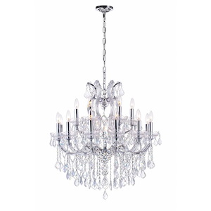 19 Light Chandelier with Chrome Finish