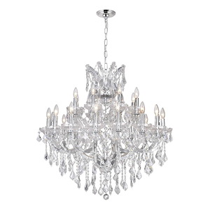 Maria Theresa - 25 Light Up Chandelier-37 Inches Tall and 36 Inches Wide