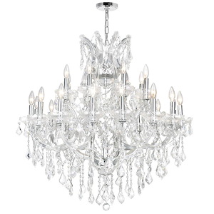 Maria Theresa - 25 Light Up Chandelier-37 Inches Tall and 36 Inches Wide - 1277217