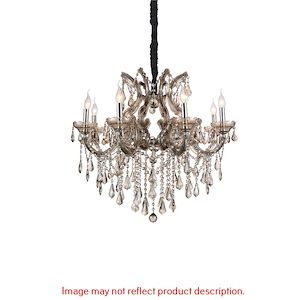 Maria Theresa - 8 Light Up Chandelier-30 Inches Tall and 32 Inches Wide