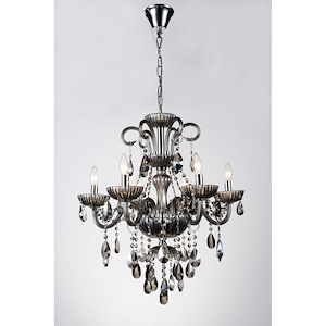 6 Light Chandelier with Chrome Finish