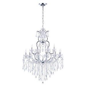 19 Light Chandelier with Chrome Finish