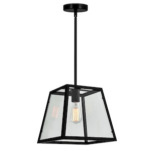 1 Light Mini Pendant with Black Finish