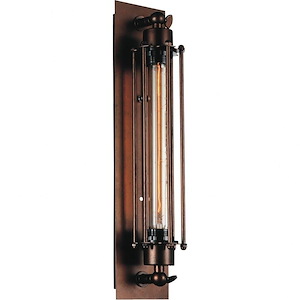 1 Light Wall Sconce with Chocolate Finish - 902800