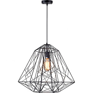 1 Light Chandelier with Black Finish - 902820