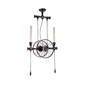 2 Light Chandelier with Gray Finish - 902878