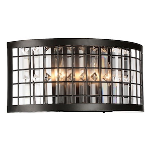 3 Light Wall Sconce with Brown Finish