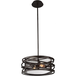 2 Light Chandelier with Brown Finish - 902903