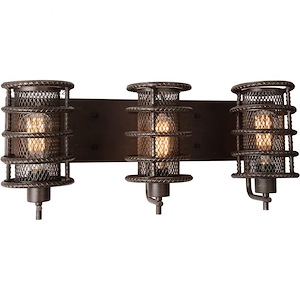 3 Light Wall Sconce with Brown Finish - 902910