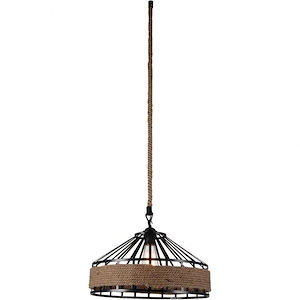 1 Light Chandelier with Black Finish - 902954