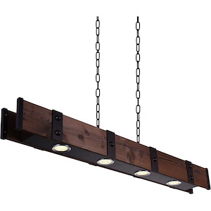 4 Light Chandelier with Black Finish - 902982