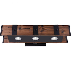3 Light Wall Sconce with Black Finish