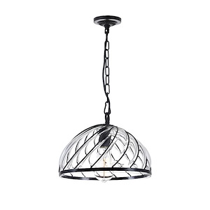 1 Light Chandelier with Black Finish