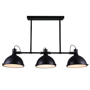 3 Light Chandelier with Black Finish