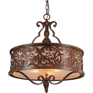 5 Light Chandelier with Brushed Chocolate Finish