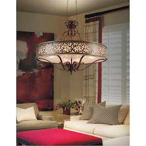 6 Light Chandelier with Brushed Chocolate Finish - 903021