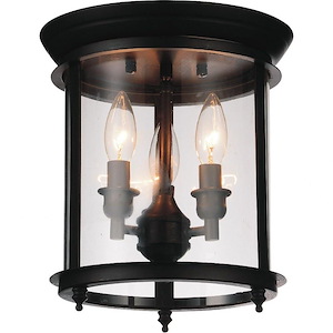 3 Light Flush Mount with Oil Rubbed Bronze Finish - 903029