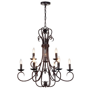 9 Light Chandelier with Oil Rubbed Brown Finish