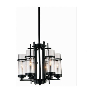 6 Light Chandelier with Black Finish - 903069