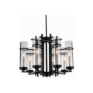 8 Light Chandelier with Black Finish - 903070