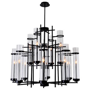 12 Light Chandelier with Black Finish - 903073