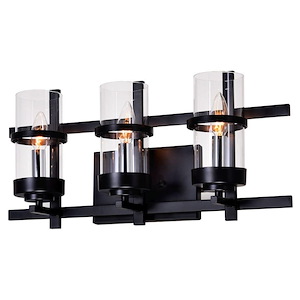 3 Light Wall Sconce with Black Finish - 903075