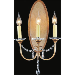 3 Light Wall Sconce with Oxidized Bronze Finish