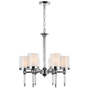 6 Light Chandelier with Chrome Finish