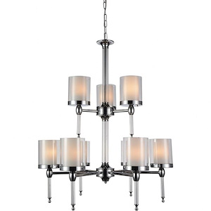 9 Light Chandelier with Chrome Finish