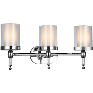 3 Light Wall Sconce with Chrome Finish