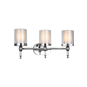 3 Light Wall Sconce with Chrome Finish