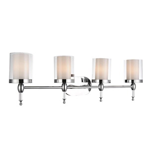 4 Light Wall Sconce with Chrome Finish