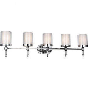 5 Light Wall Sconce with Chrome Finish