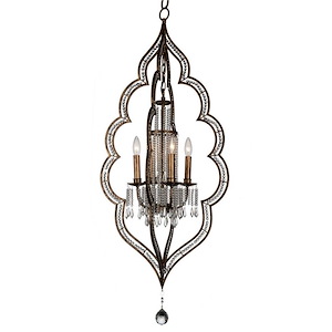 Seine - 4 Light Up Chandelier-45 Inches Tall and 21 Inches Wide