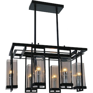 6 Light Chandelier with Black Finish - 903159