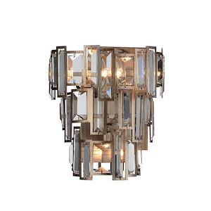 3 Light Wall Sconce with Champagne Finish