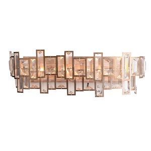 4 Light Wall Sconce with Champagne Finish