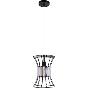 1 Light Chandelier with Black Finish - 903391