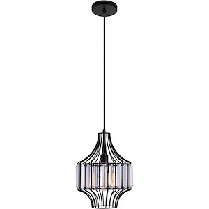 1 Light Chandelier with Black Finish - 903393