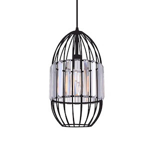 1 Light Mini Pendant with Black Finish