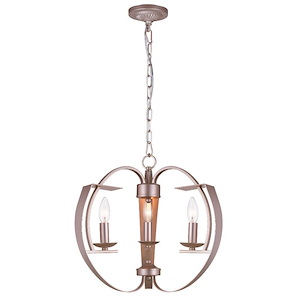 3 Light Chandelier with Pewter Finish - 903404