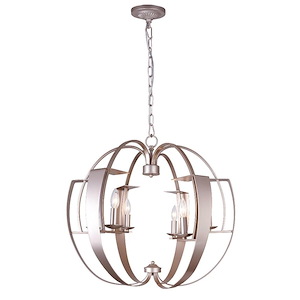 6 Light Chandelier with Pewter Finish - 903406