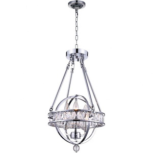 3 Light Chandelier with Chrome Finish