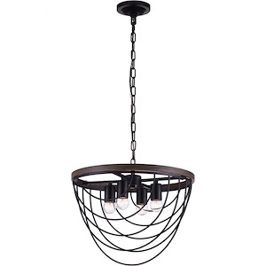 4 Light Chandelier with Black Finish - 903436