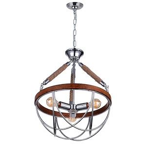 3 Light Chandelier with Chrome Finish - 903447